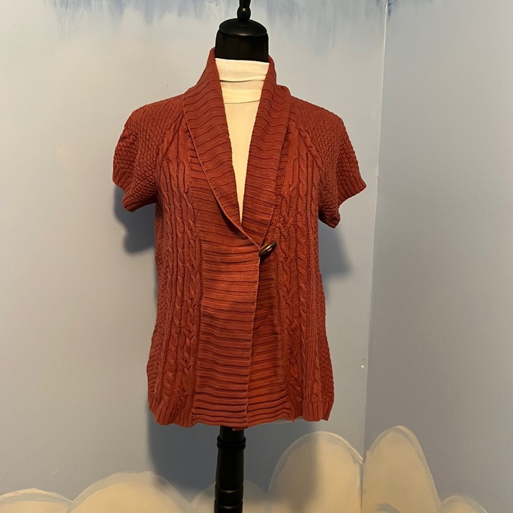 Sonoma Short sleeve autumn orange sweater, size XL, $13